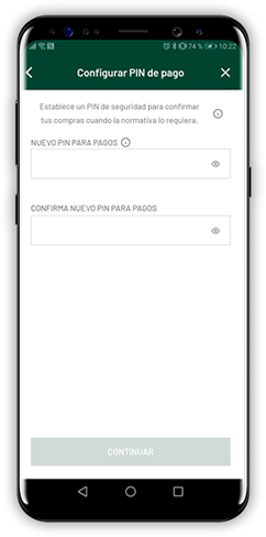 Configura el PIN de tu tarjeta - Unicaja Móvil App