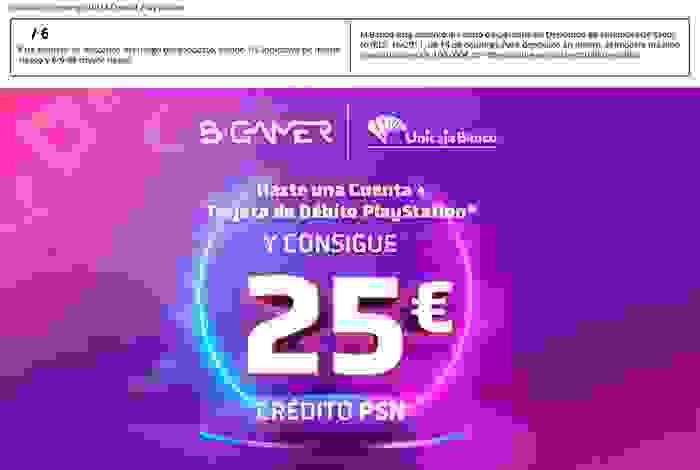 Promoción 25€ en crédito PSN de Unicaja Banco