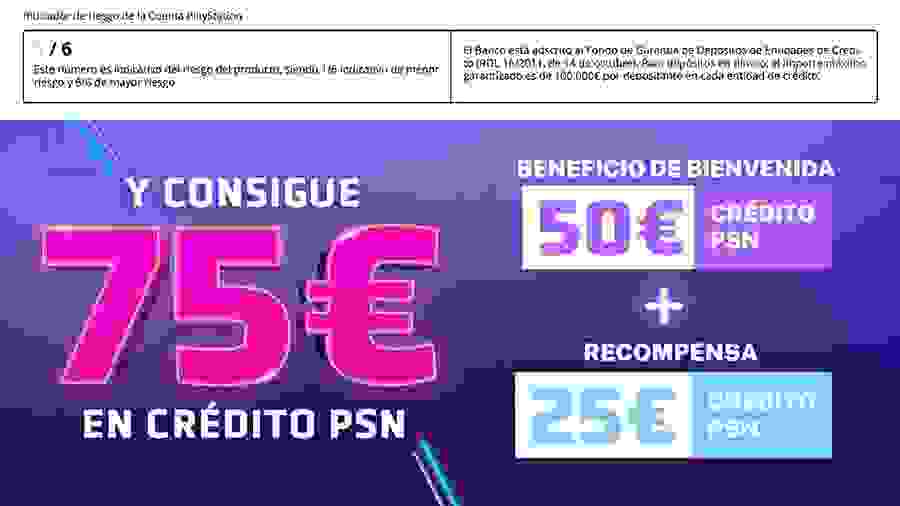 Promoción 75€ en crédito PSN de Unicaja Banco